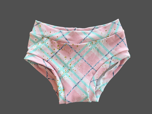 Pastel Plaid kids size 7 underwear