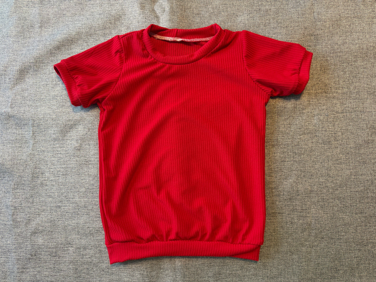 Solid Red  2/3t Tshirt