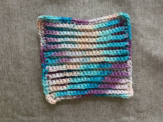 Purples & Blues Cotton Washcloth