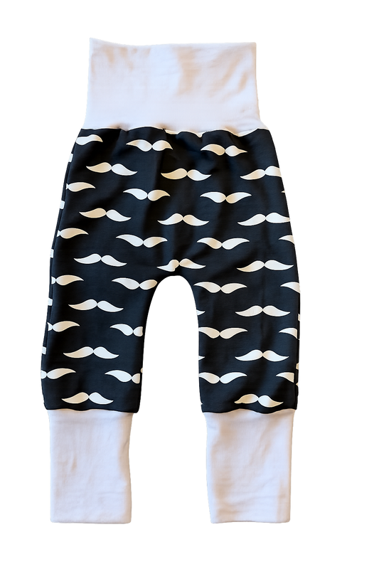 Mustache Miniloones 3-12m grow with me pants