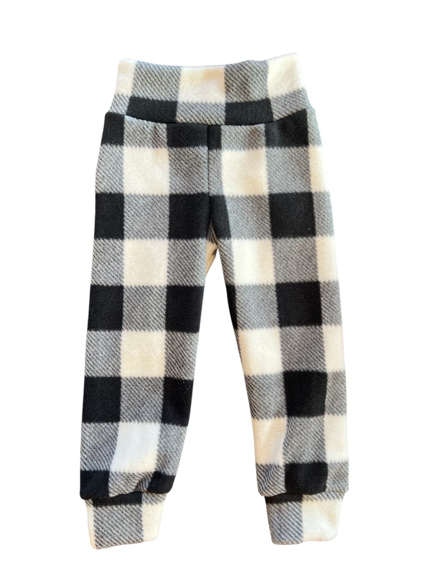 Black & White Check  2/3t Fleece Joggers