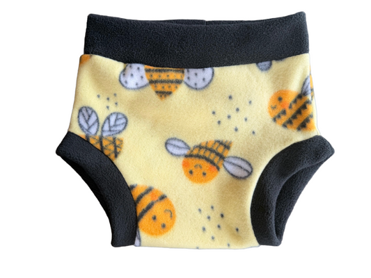 XL Bumblebee Fleece Diaper Cover