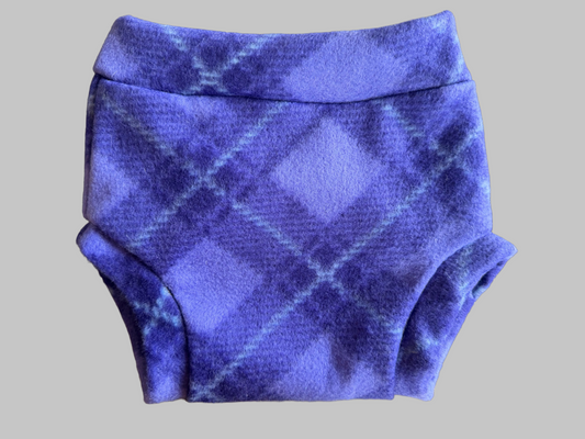 XL Purple Argyle Fleece Diaper Cover