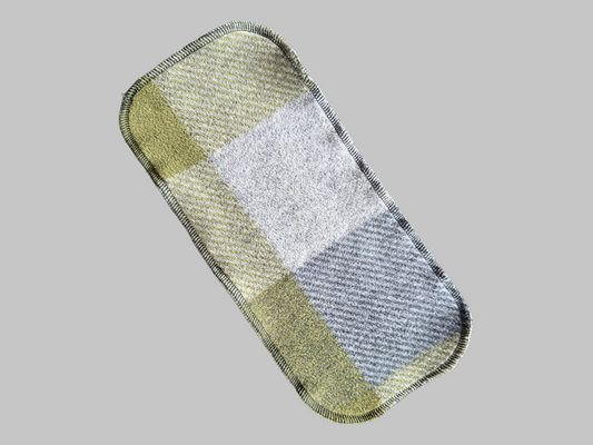 Plush Green & Grey Plaid fleece  diaper liners