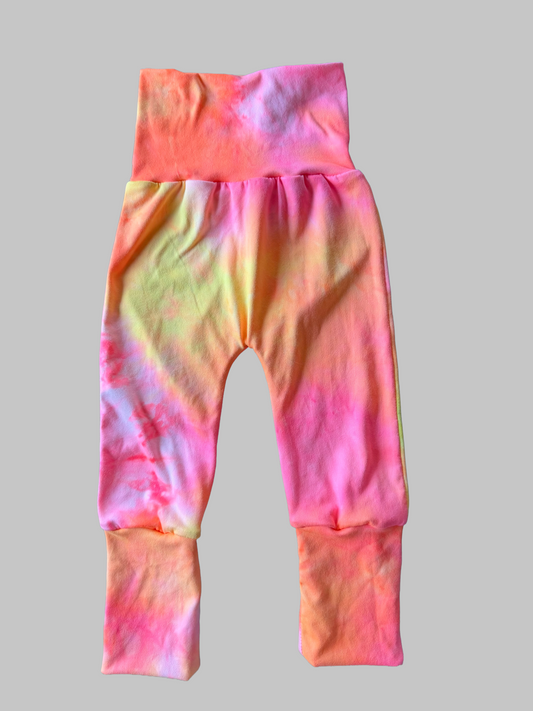 Sherbet Tiedye 3-12m grow with me pants