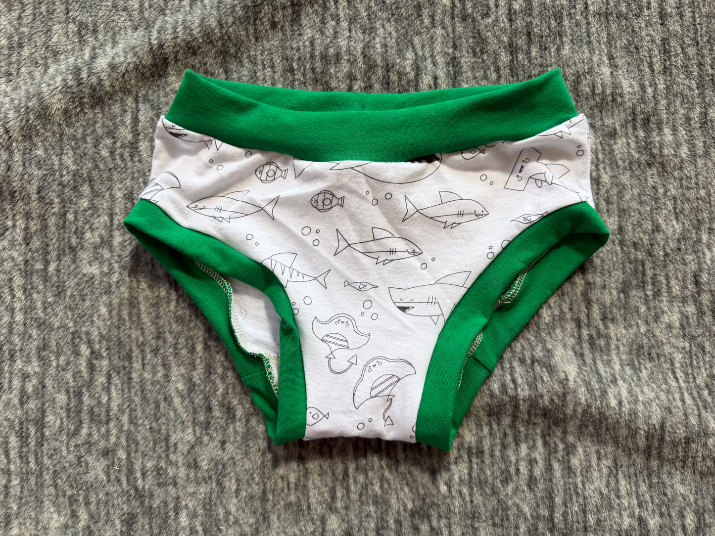 Sharks  size 9 underwear green bands