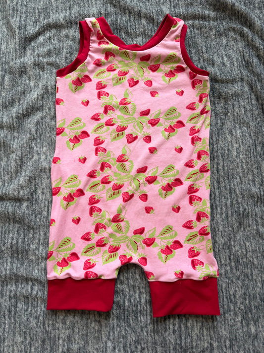 Strawberries 4t Shorts Romper
