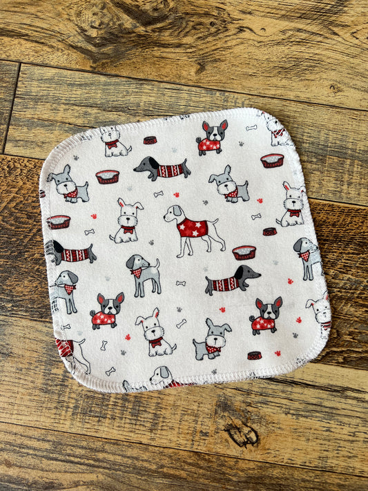 Happy dogs 2ply flannel cloth wipes