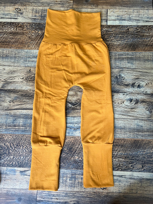 Solid Mustard Yellow 6m-3t Maxaloones grow with me pants