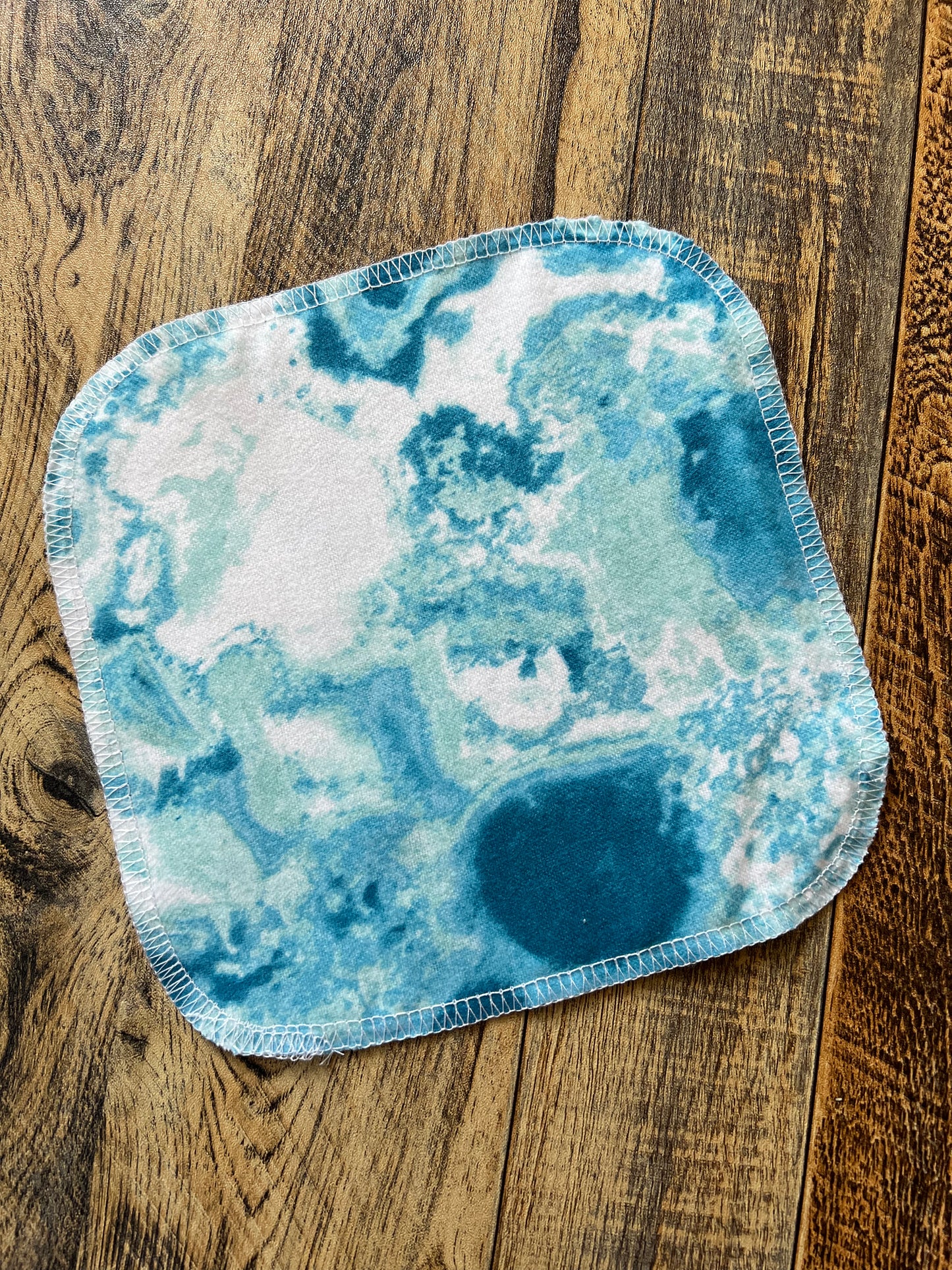 Blue Marble 1ply flannel cloth wipes