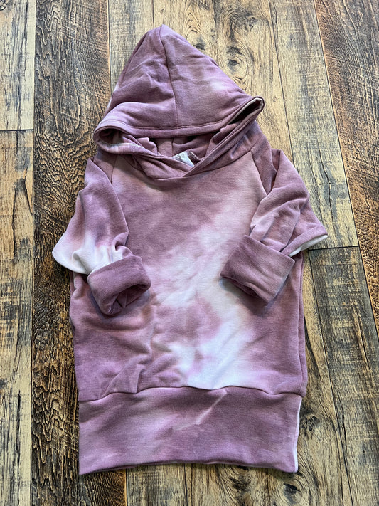 Orchid Tie Dye Grow with me 12m-3t hoodie
