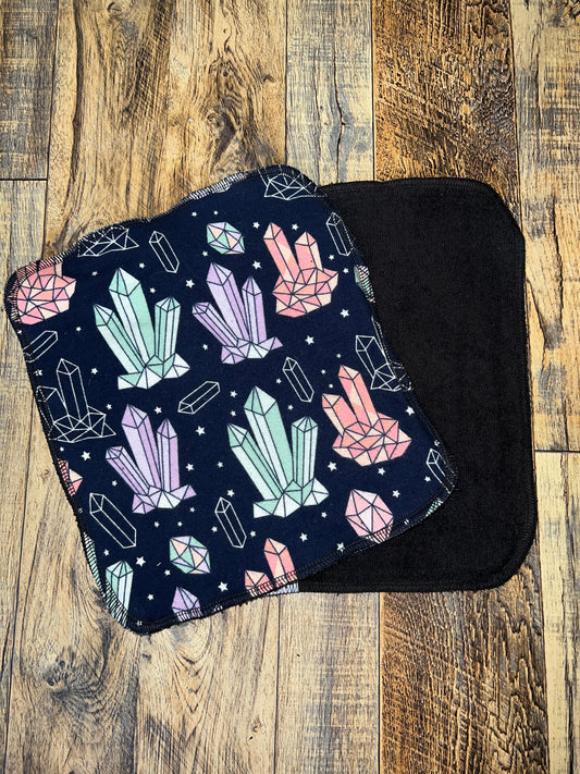 Crystals 2ply Flannel Terry Washcloth Towel