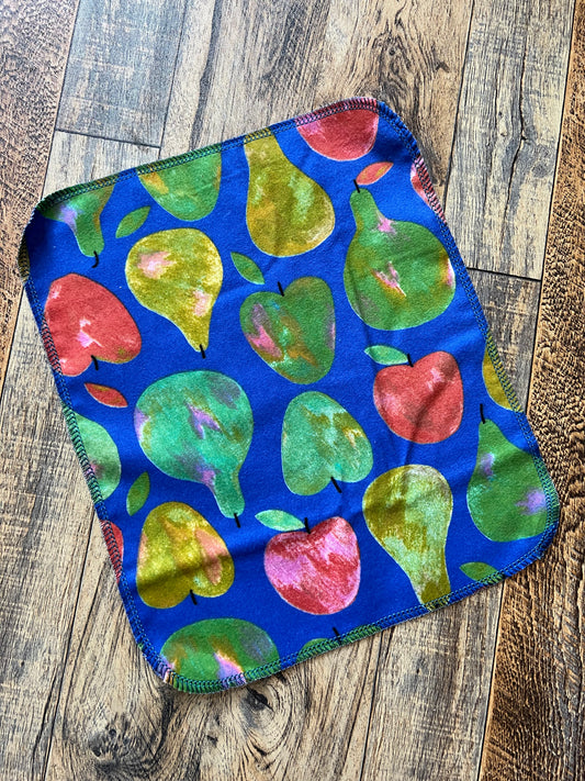 Apples & Pears 1ply flannel reusable paper towels