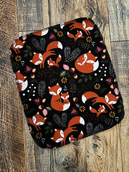 Frolicking Foxes 1ply flannel reusable paper towels