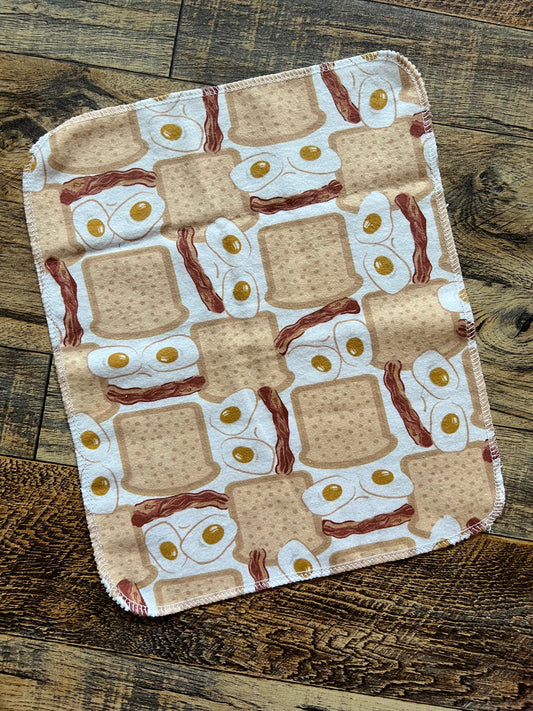 Breakfast 1ply flannel reusable paper towels