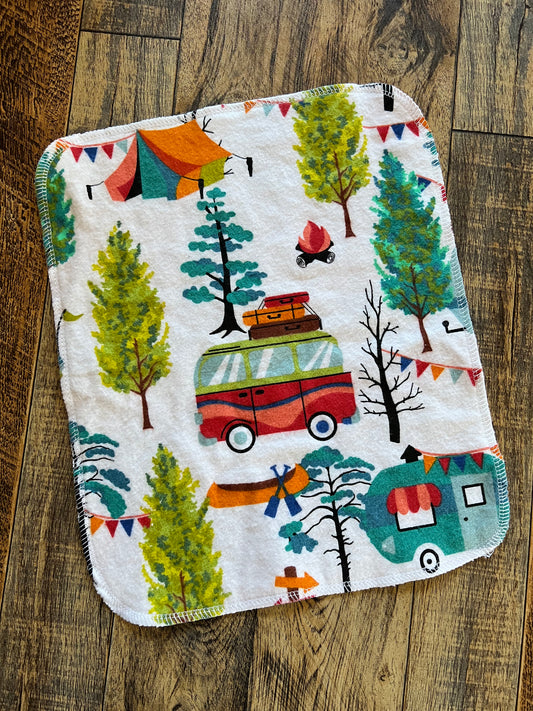 Camping Campers 1ply flannel reusable paper towels