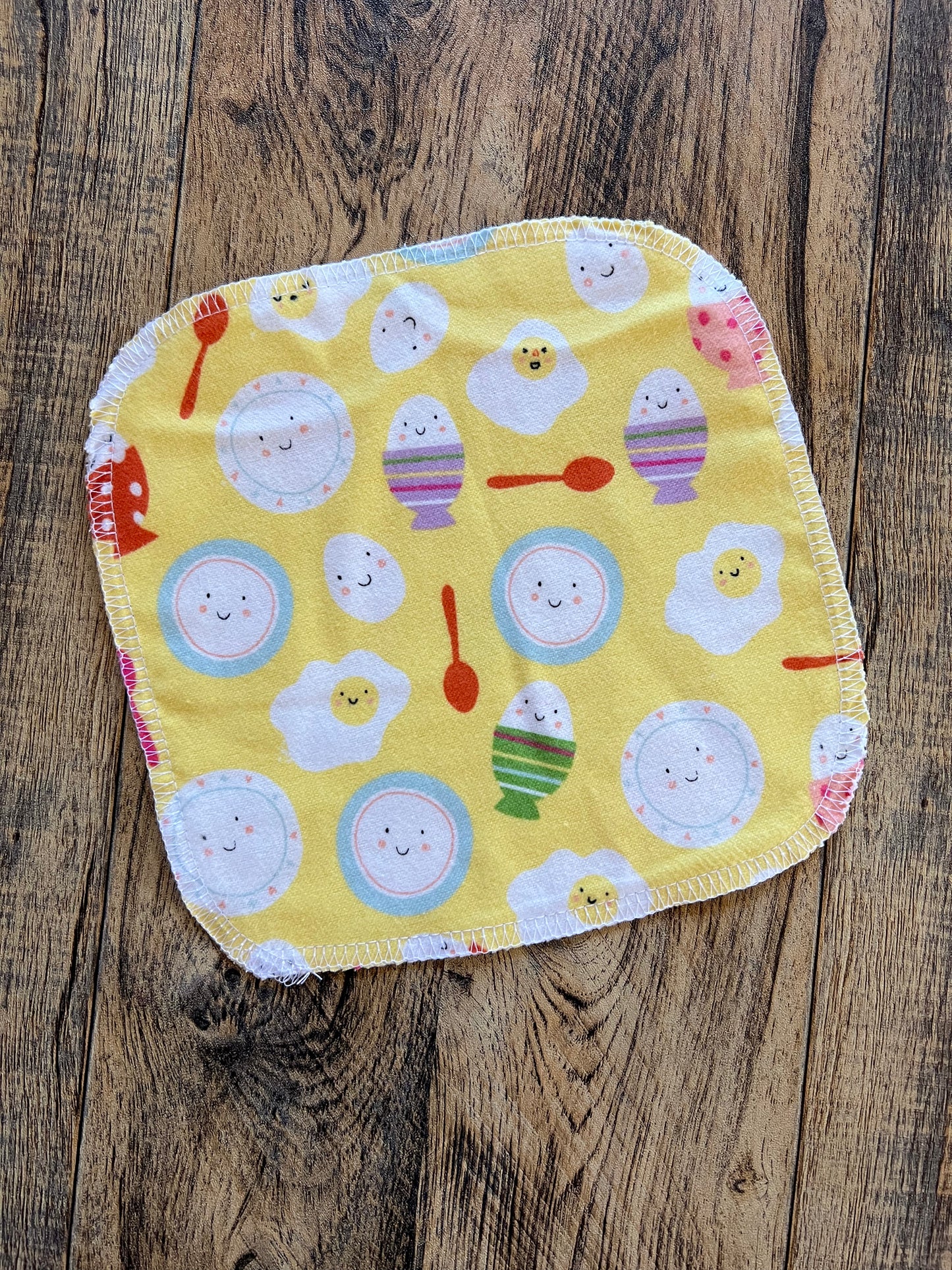Happy Eggs 2ply flannel cloth wipes
