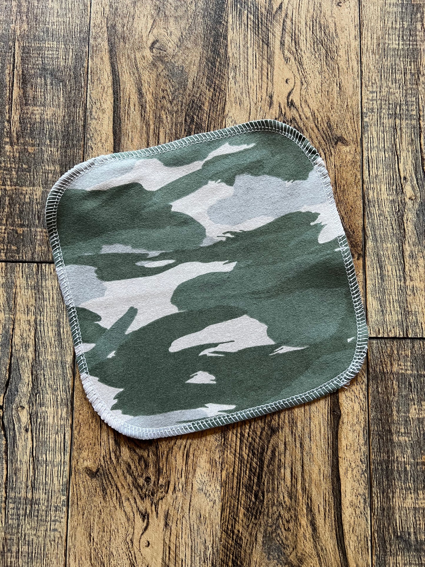 Muted Camo 2ply flannel cloth wipes