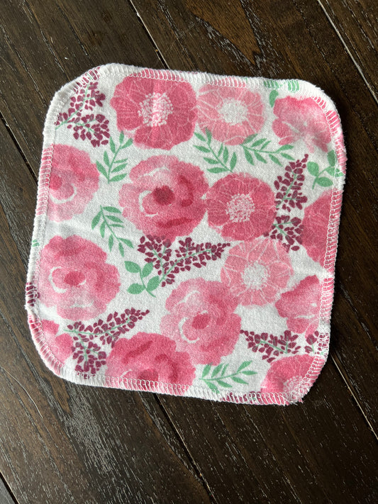 Paris Floral 2ply flannel cloth wipes