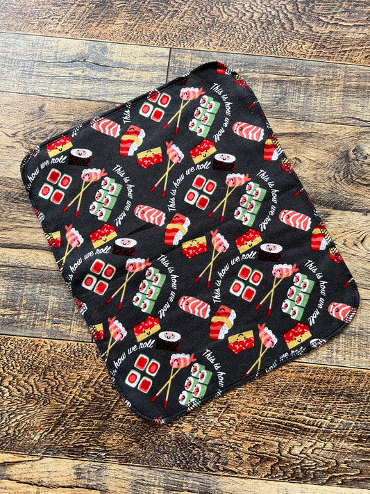 How we Roll Sushi 1ply flannel reusable paper towels napkins