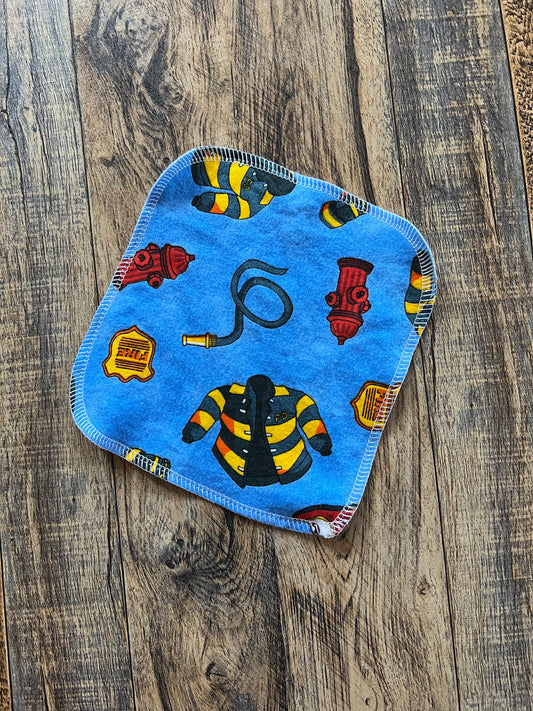 Fireman Things 2ply flannel cloth wipes