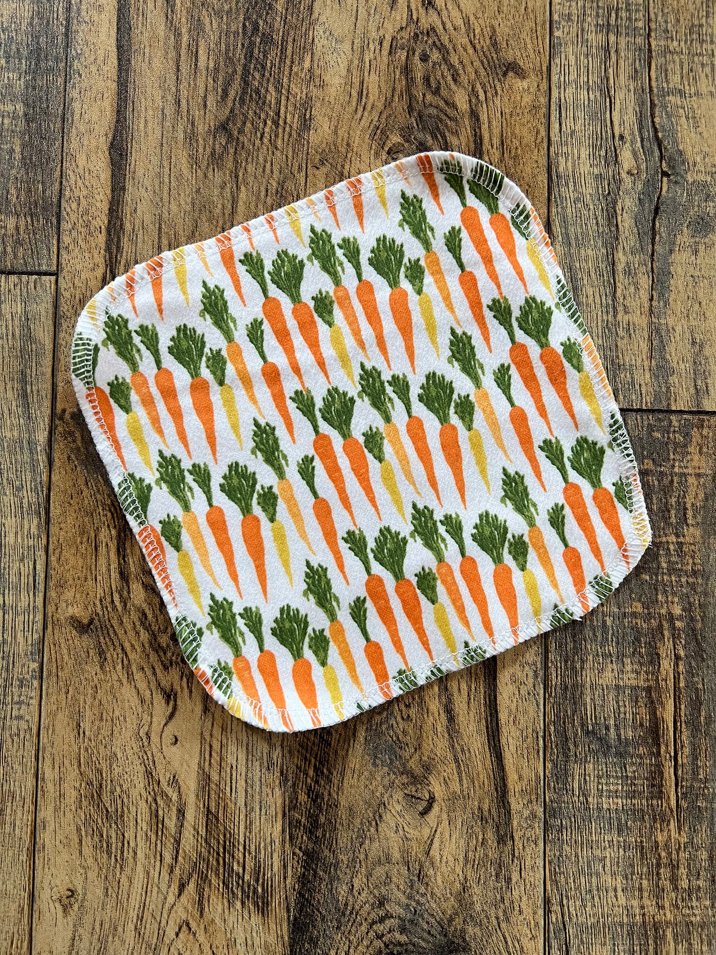 Carrots 2ply flannel cloth wipes