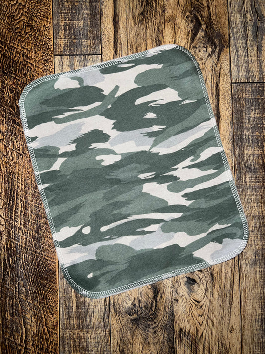Grey Camouflage 2ply flannel reusable paper towel